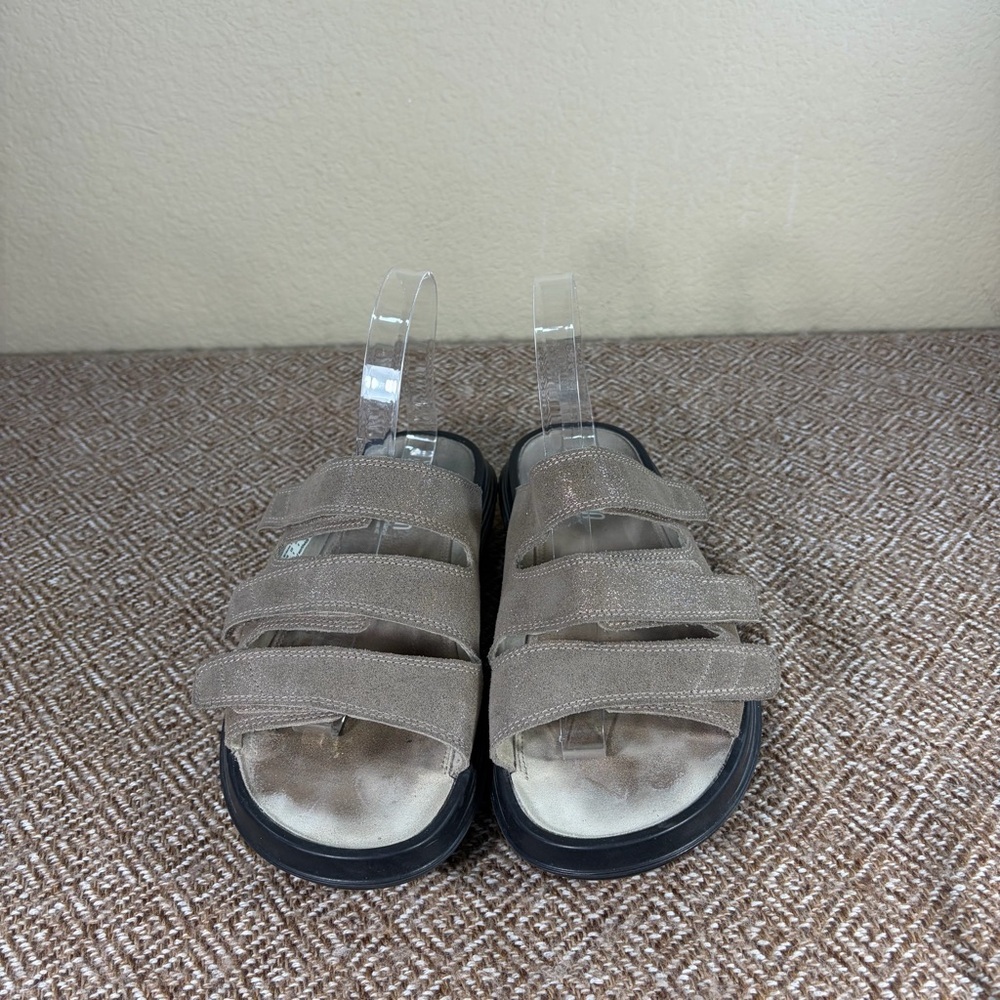Kybun Kriens Sand Sparkle Suede Leather Sandals Women's Size US 8.5 EU 39.5 - Picture 2 of 8